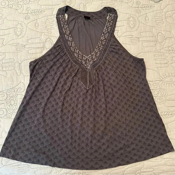 Language Los Angeles Embellished Art Deco Tank Size M - Picture 1 of 7